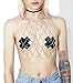 Boderier Women's Sexy Halterneck Mesh Body Chain Bralette Bikini Bra Necklaces Stomachers