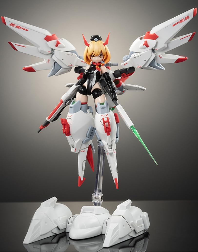 HiPlay BigFirebird x Hemoxian Plastic Model Kits: Full-Time Jijia, Kelly Janet, Mecha Musume, Anime Style Collectible Action Figures KL, Red, White, Black
