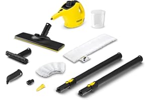 KARCHER Kärcher steam cleaner SC 1 EasyFix (area performance per tank filling: approx. 20 m², heating-up time: 3 min, compact, handy, easily stowable, flexible nozzle joint, additional accessories)
