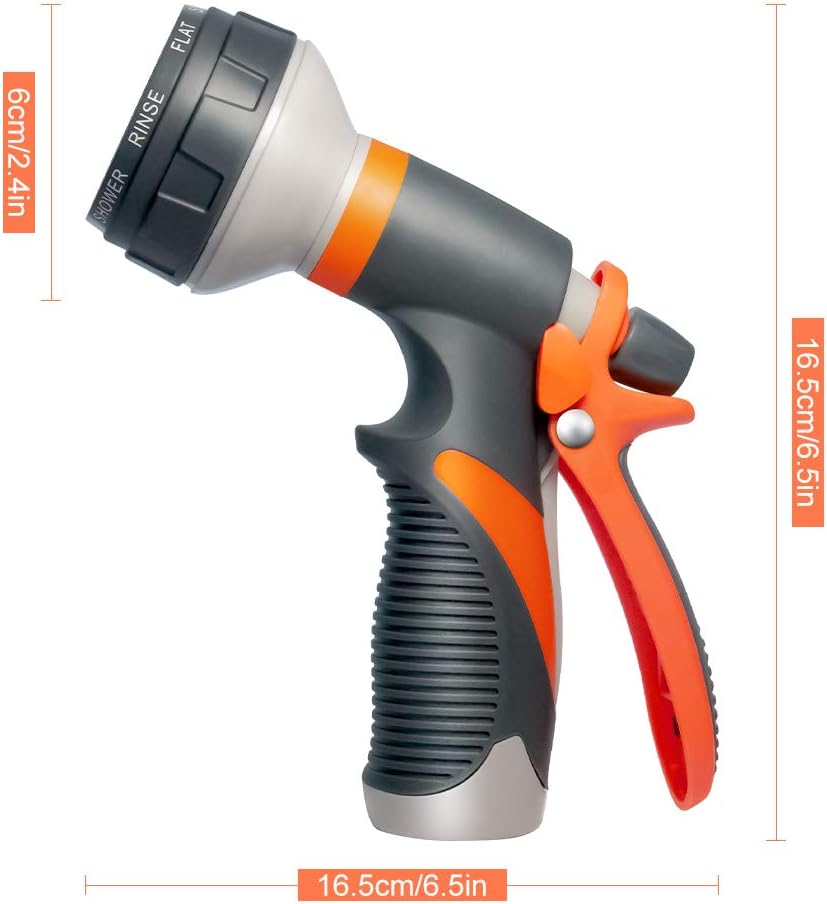 HEJUN Garden Hose Nozzle Sprayer, Hose Spray Nozzle with 8 Patterns, Water Hose Nozzle Heavy-Duty Nozzle for Hose Under High Pressure, Perfect for Watering Plants, Washing Cars and Showering Dogs & Pets : Garden & Outdoor