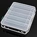 Smartcoco Double Sided 10 Compartment Waterproof Visible Plastic Clear Fishing Lure Bait Hooks Fishing Tackle Accessory Storage Box Case Container, 7.6 x 6.4 x 1.8 inch