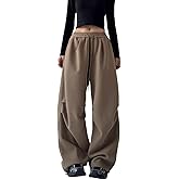 Chmnigma Baggy Sweatpants for Women Men Wide Leg Casual Drawstring Sweat Pants Trendy Athletic Grunge Clothes