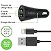 Belkin 2-Port 4.8-Amp USB Car Charger with 4' Lightning Cable (2.4 Amp per Port)