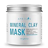 Aprilis Facial Cleansing Mask, Mineral White Clay Mask, Deep Pore Cleanser for Face and Body, Reduction in Dark Spots, Blackheads & Acne, Shrinking Pores & Lightening Skin, 8.8 oz