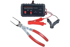 Sound Troubleshooting Automotive Relay Tester with Relay Puller - 12V Auto Relay Diagnostic Tool, Car Relay Tester with Battery Clips, Relay Testing Kit, Electrical Systems Tool | Patented