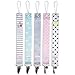 Liname Pacifier Clip for Girls - 5 PACK - Premium Quality & Modern 2-Sided Design - Pacifier Clips Fit all Pacifiers & Soothers - Perfect Baby Shower Gift