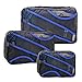 Mooxury 3 Set Packing Cubes Travel Luggage Organizers Mesh Bags with Laundry Bag - Black