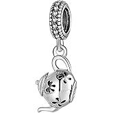 Teapot Charm 925 Sterling Silver Tepcup Charm Tea Charm Love Charm for Pandora Bracelet