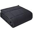 PRETTY NIGHT Weighted Blanket 12lbs Queen Size Dark Grey 60"x80" Weighted Blankets for Adults Heavy Blanket are Comfortable and Cozy