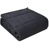 PRETTY NIGHT Weighted Blanket 12lbs Queen Size Dark Grey 60"x80" Weighted Blankets for Adults Heavy Blanket are Comfortable a