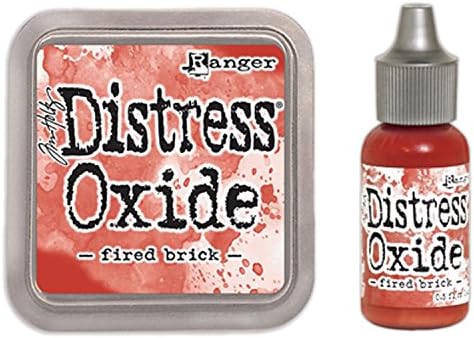 SPECIAL BUNDLE Ranger Tim Holtz Distress Oxide Ink Pad FIRED BRICK + Reinker