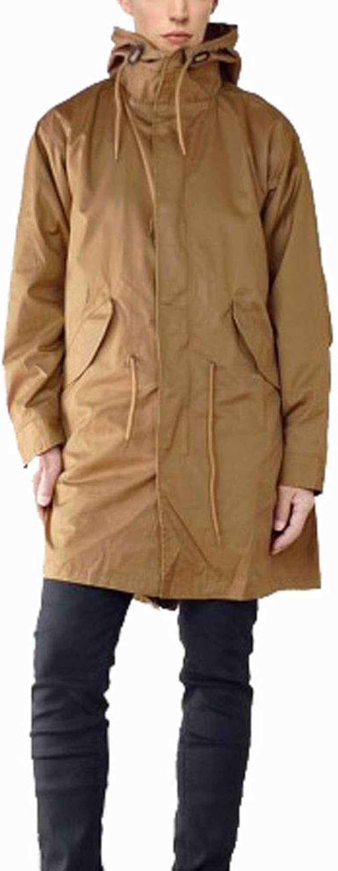 Amazon モッズコート ベージュ グリーン メンズ アウター ロングコート L ベージュ コート ジャケット 通販