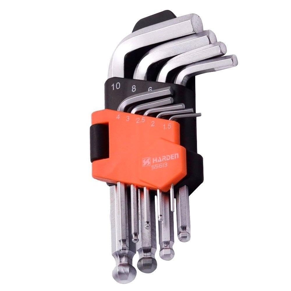 HARDEN torx Security Tamper Proof Key Set 9 pcs, Medium Length, T10-T50 (HAR 540604)