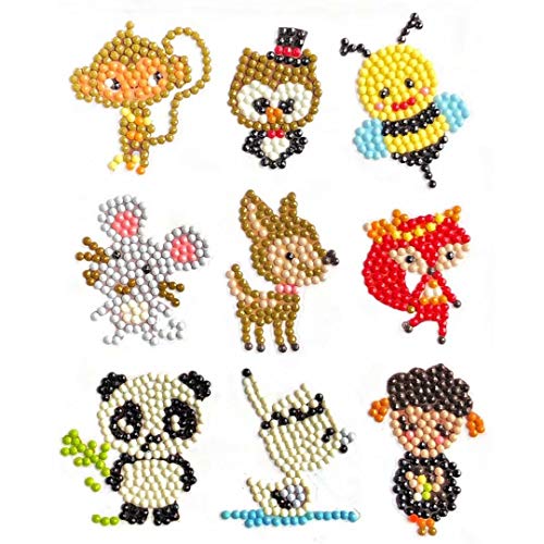 qiaoniuniu 5D Diamond Painting for Kids, Painting by Number Kits, Arts Crafts Supply Set, Rhinestone Mosaic Making for Home Wall Decor Gifts for Christmas Birthday