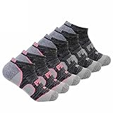 Puma Women's 6 Pack Half-Terry Runner Socks (9-11, Black / PInk Gray)