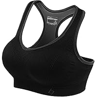 FITTIN Racerback Sports Bras for Women- Padded Seamless High Impact Support for Yoga Gym Workout Fitness