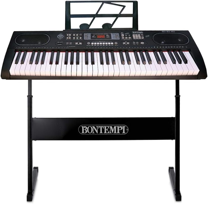 EM Full Size 61 Key Electronic Keyboard with Legs Stand Amazon.co.uk