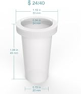 stonylab PTFE Sleeve 24/40 Ribbed Joint with Reinforced Gripping Ring view 2