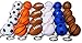 Novel Merk 24-Piece Sports Ball Keychains for Kids Party Favors School Carnival Prizes and Business Promotional Items Includes 4 Each of 6 Different Designs