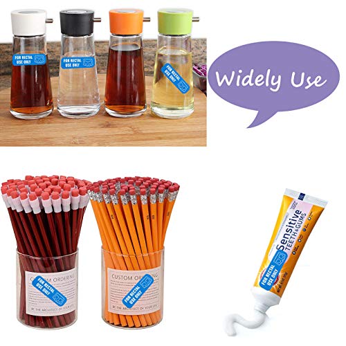 "for Rectal Use Only" Stickers-1.5"X3/8" Blue Permanent Adhesive Labels Pack of 500 - Thumbnail 2
