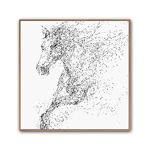 Framed Canvas Wall Art Abstract Horse Canvas Prints Home Artwork Decoration for Living Room,Bedroom - 16x16 inches
