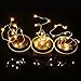 Solar Mason Jar Lights - Adecorty Solar String Lights 6 Pack 20 LED Warm White Solar Jar Lights for Patio Yard Garden Decor, Fairy String Lights Fit for Regular Mouth Jars (Jars Not Included)