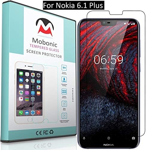 Mobonic 0.3mm Flexible Gorilla Tempered Glass Screen Protector Shield for Nokia 6.1 Plus (2018) [Not for Nokia 6.1]