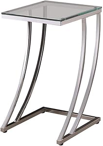 Coaster Furniture 900082 Rectangular Accent Chrome Snack Table,