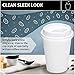 [100 Pack - 12 oz.] White Paper Coffee Cups & Lids - Disposable Hot Cups with Plastic Lids for Hot Drinks