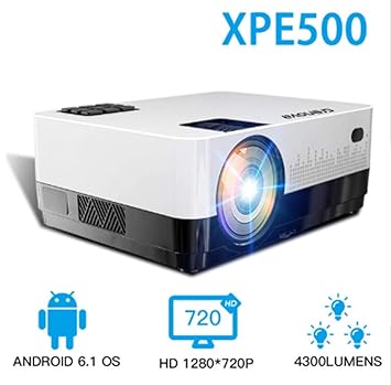 OSB STYLE Proyector LED HD 1280 * 728P Android 6.1 OS 4300 Lúmenes ...