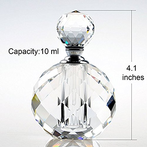 H&D Crystal Art Deco Vintage Style Perfume Bottles Empty Glass Refillable 10ml