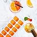 Kootek 4 Pack Silicone Ice Cube Trays with Lid - BPA Free Flexible 56-Ice Cubes Molds Easy Release Ice Trays with Spill-Resistant Removable Cover, Dishwasher Safe and Stackable Durable (Orange)