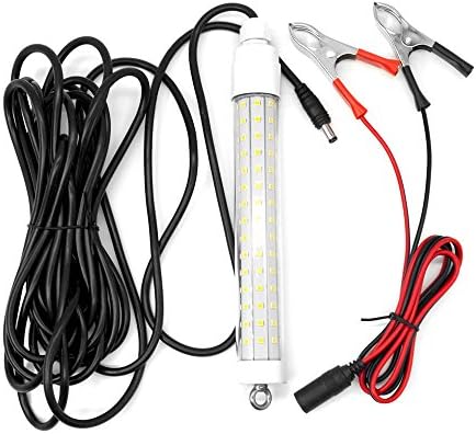 Outfun Fishing Light 12V 10.8W 180LED 1080 Lumens Lure Bait Finder Lighting Shine Submersible Fishing Finder Lamp White