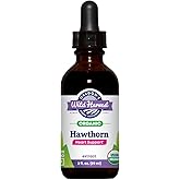 Oregon's Wild Harvest Hawthorn Organic Extract – 2oz Alcohol Herbal Supplement – Heart Support Tincture – USDA Organic, Non-GMO, Gluten-Free, Made in USA