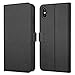 ZOVER Compatible iPhone Xs Max Case Leather Wallet Auto Sleep/Wake Folio Flip Cover Genuine Leather Kickstand Feature Card Slots Gift Box Black