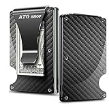 Carbon Fiber Money Clip | RFID Wallet | Front Pocket Wallet | Money Clip | Minimalist Wallet | Credit Card Holder | Carbon Fiber Wallet | Slim Wallet for Men and Women | 2018 Upgrade Version