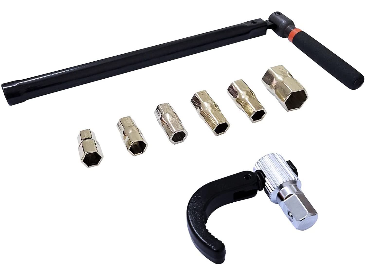 Young Wolf 9-17mm Wrench Socket Plumber Back Nut Tap with Hook Bathroom Faucet Set