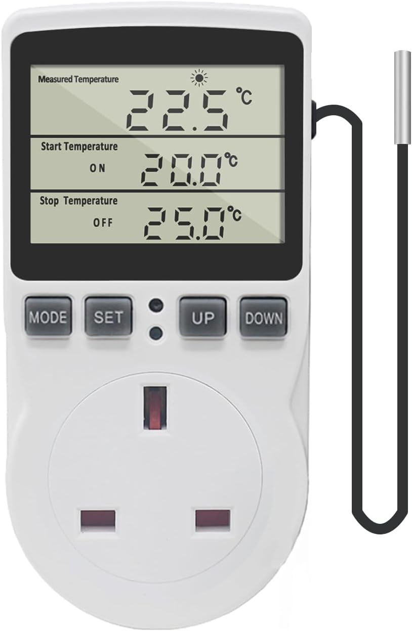 KETOTEK Digital Thermostat Plug Socket 220V with Sensor Probe