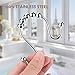 Wimaha Rustproof Shower Curtain Rings Hooks, Stainless Steel Heavy Duty Roller Double Glide Decorative Hooks for Bathroom Rods Curtains Liners, Polished Chrome, Set of 12