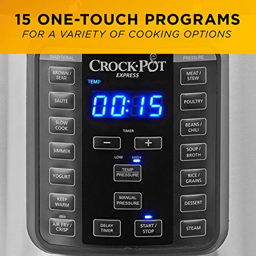 Crockpot SCCPPA800V1 Express Crisp 8Quart Pressure Cooker Includes