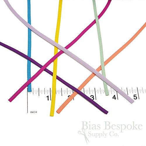 12 Yards of LEO 4mm Oval Elastic for Bra Straps or Lacing, Passion Flower Purple, Made in Italy