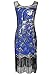 BABEYOND 20's Vintage Peacock Sequin Fringed Party Flapper Dress