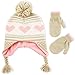 ABG Accessories Girls' Heart Pom Scandi and Mitten Set