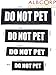 Albcorp Reflective Do Not Pet Patches with Hook Backing for Service Animal Vests/Harnesses Medium (5 X 1.5) Inch