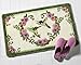 Collections Etc Hummingbird Floral Skid-Resistant Bath Accent Rug, Green