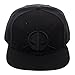 Deadpool and Twin Katanas Cap, Black Hat with Embroidered Design, Marvel Movie