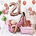 Rose Gold 21st Birthday Decorations – Large, Pack of 18-21st Birthday Balloons | 21 Birthday Decorations | 21 Rose Gold Balloons | 21st Birthday Rose gold | 21 Bday Party Supplies Kit for Girls
