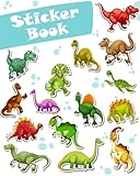 Sticker Book: Dinosaurs Collection Blank Sticker Book for Kids Collection Notebook Page Size 8x10 In by Michelia Creations