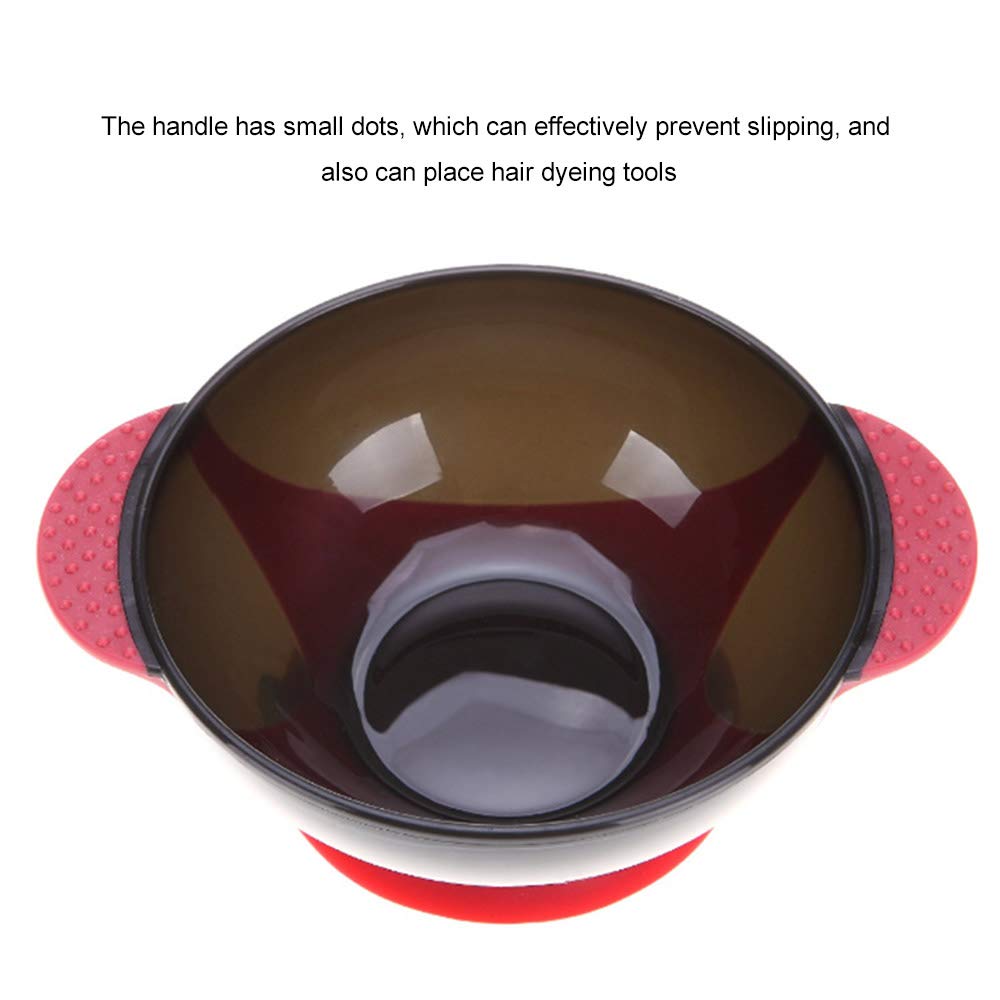 Hair Dye Colouring Bowl, Anself 1pcs Dyeing Bowl with Suction Cup with Sucker Stirring Rod Plastic Dye Cream Dyestuff Mixing Bowl Barber Salon Tint Hairdressing Color Styling Tool : Beauty