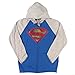 DC Comics Superman Color Block Raglan Zip Hoodie Size : Small